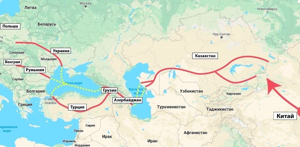 Транскаспийскому маршруту в обход РФ предрекли шестикратный рост объема перевозок